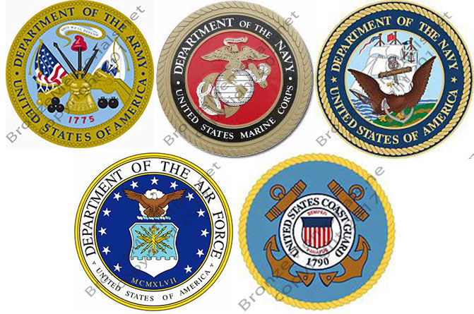 color Military Seals, Painted color Military Seals,