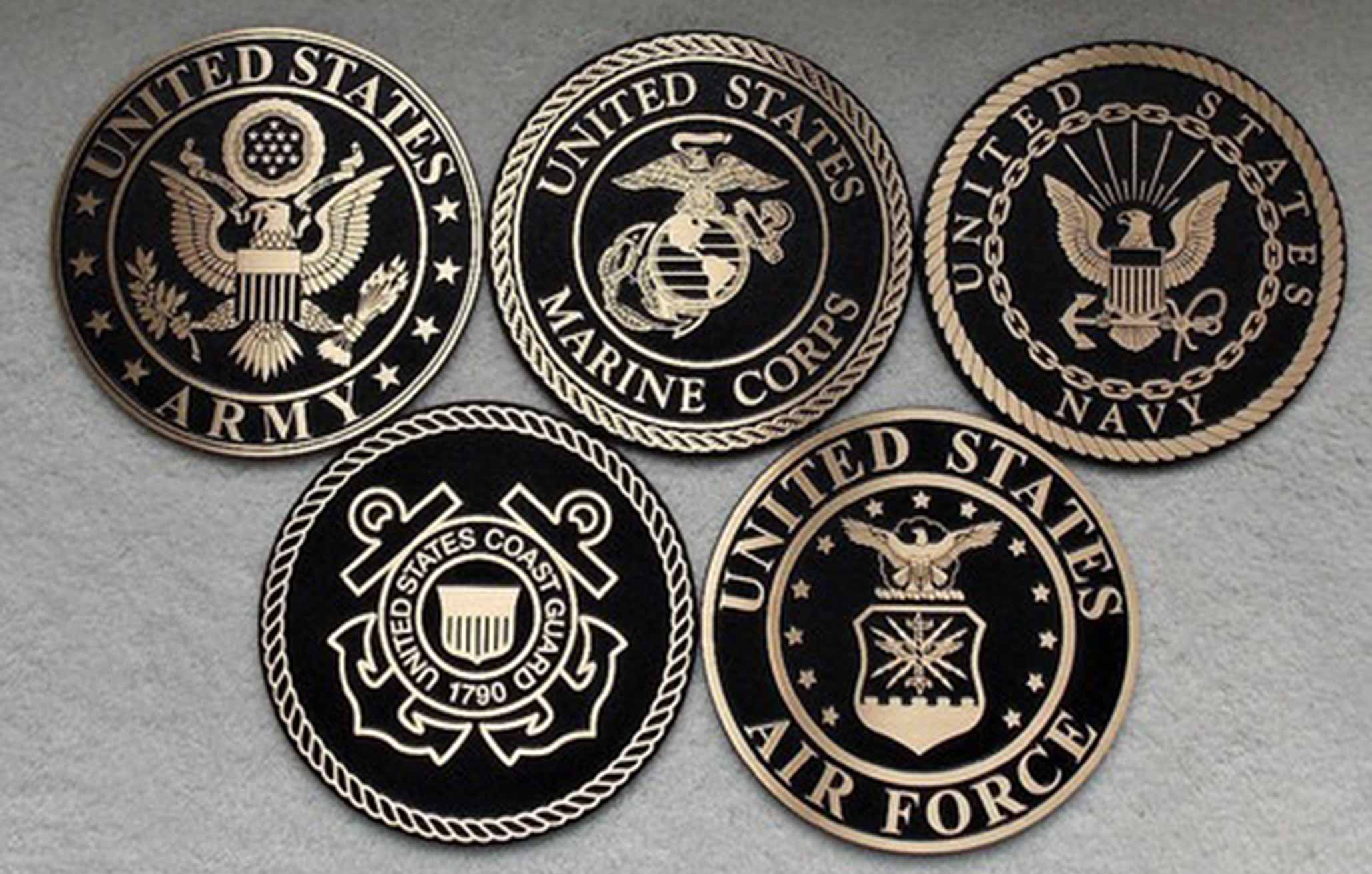 commemorative cast bronze military seals