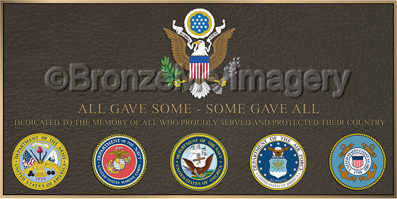 military plaque, military wall plaque bronze, bronze military seals in honor of