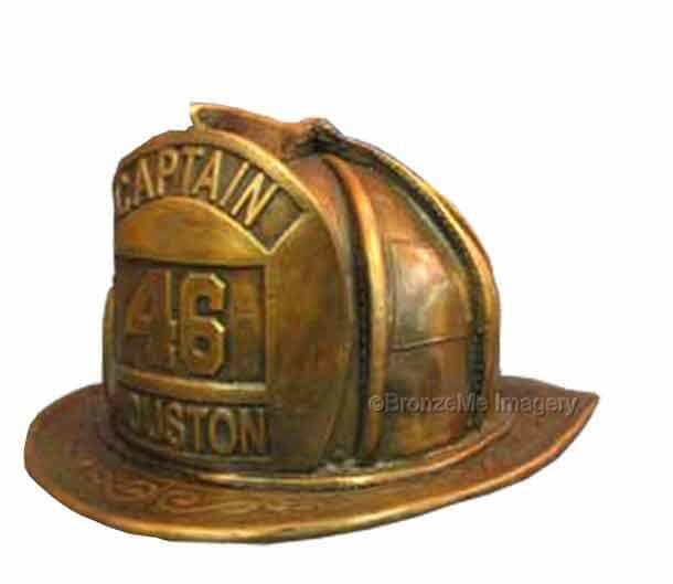 cast bronze firefighter stute firefighter bronze helmet