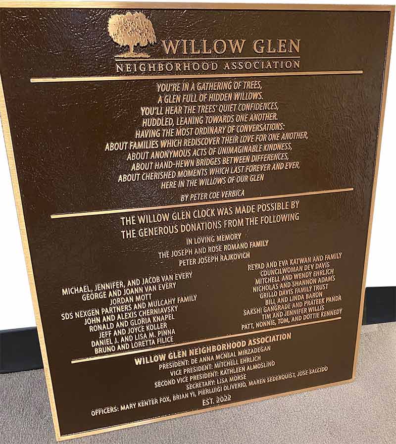 custom outdoor bronze plaque near me