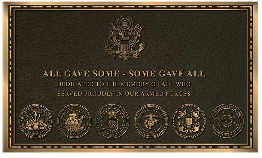 custom bronze plaque, custom border, custom shape
