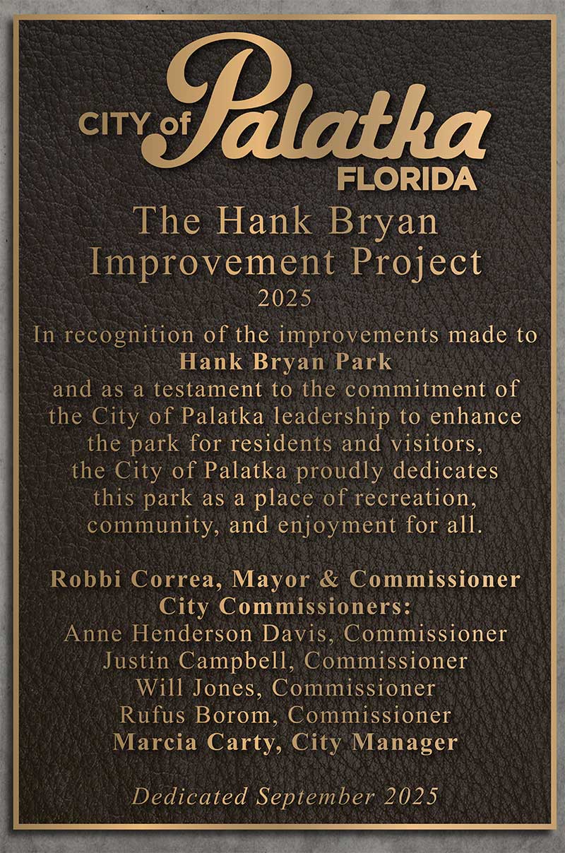 bronze building dedication plaque