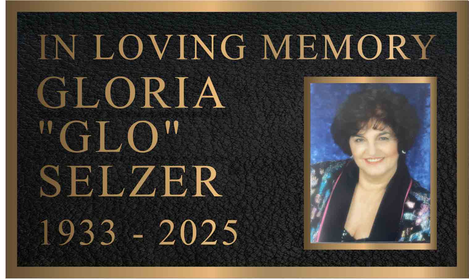 in loving memory color photo custom bronze memorial plaque