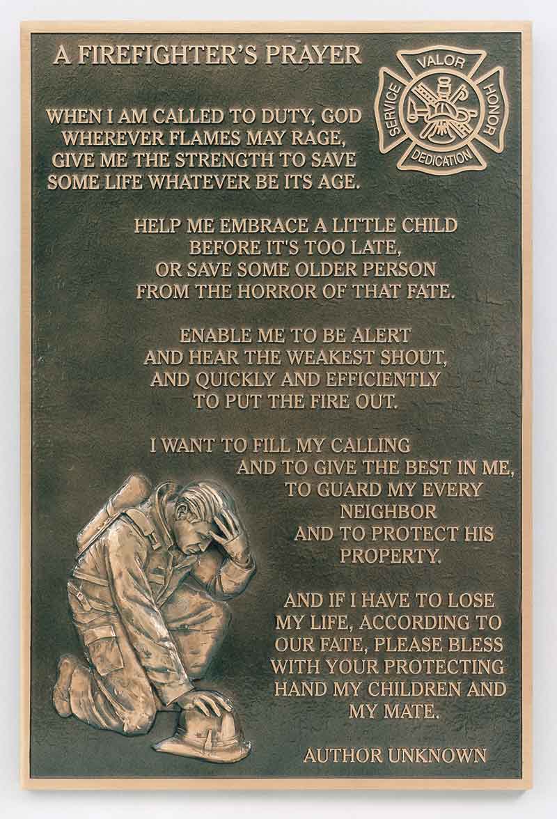 firefighter bronze plaques, firefighter plaque firefighter plaques