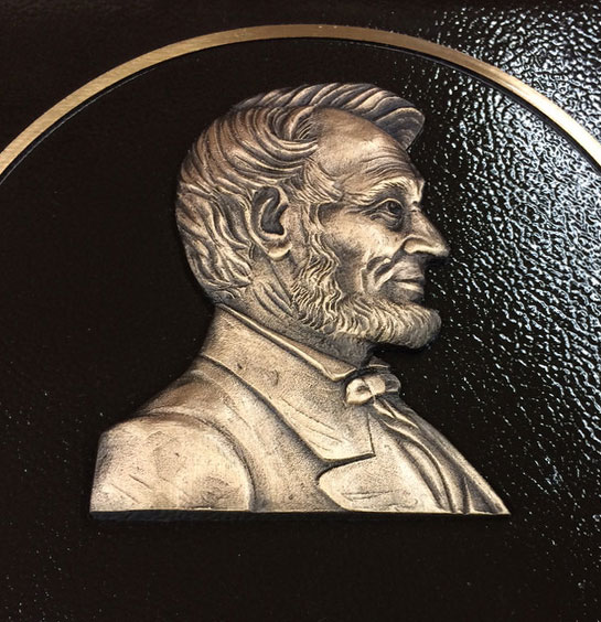 bas relief cast bronze plaque lincoln 3d bronze plaque