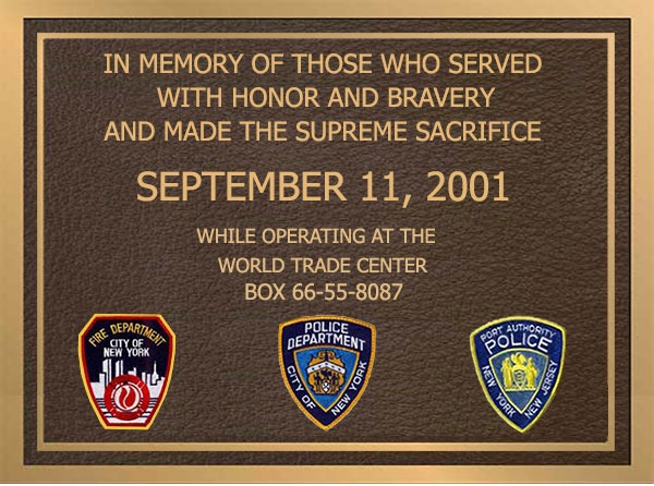 firefighter bronze plaques, 9 11 memorial, 9-11 memorial, 9/11 memorial, 9 11 plaques