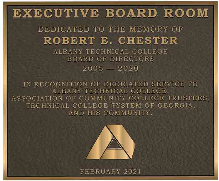 dedication bronze plaque board room