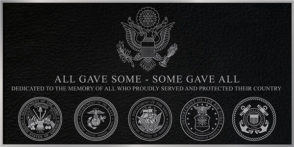 Military Service Plaques - Set Of 5 Branches