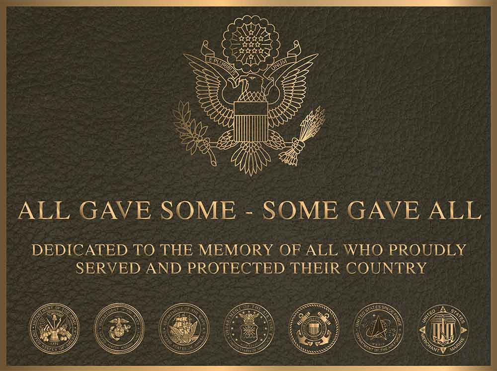 Bronze Plaque, cast Bronze Plaque, military memorial plaque with color photo, bronze military plaques, military photo bronze plaque