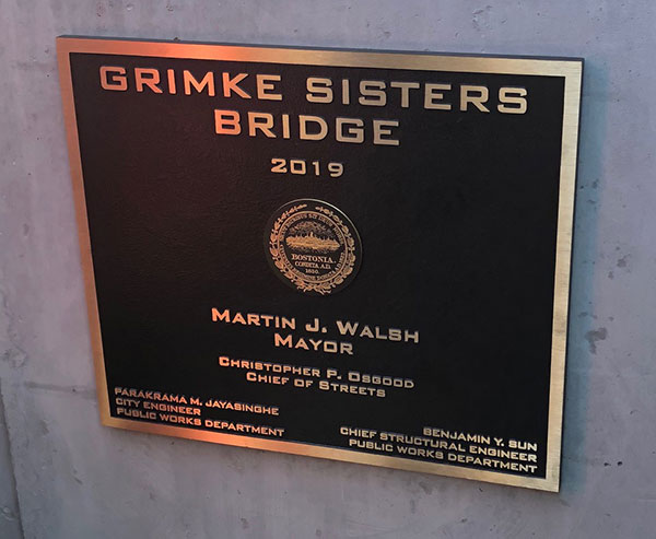 Bridge Plaque, Bridge Plaques, Outdoor Building Plaques, Bronze Bridge Plaques