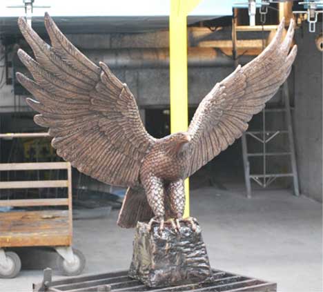 3d plaque, 3d plaques, bas relief plaque, gorham american eagle bronze, bronze eagle