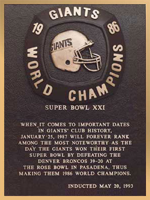 Bronze sports Plaque