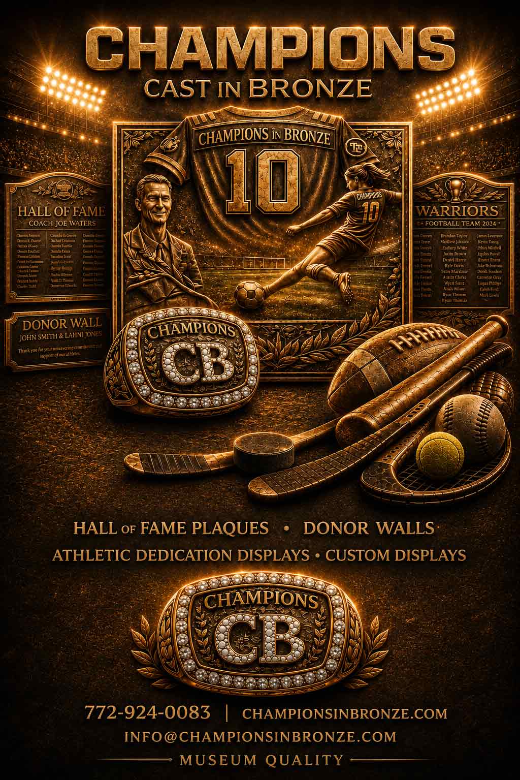 Champions in Bronze Hall of Fame Displays