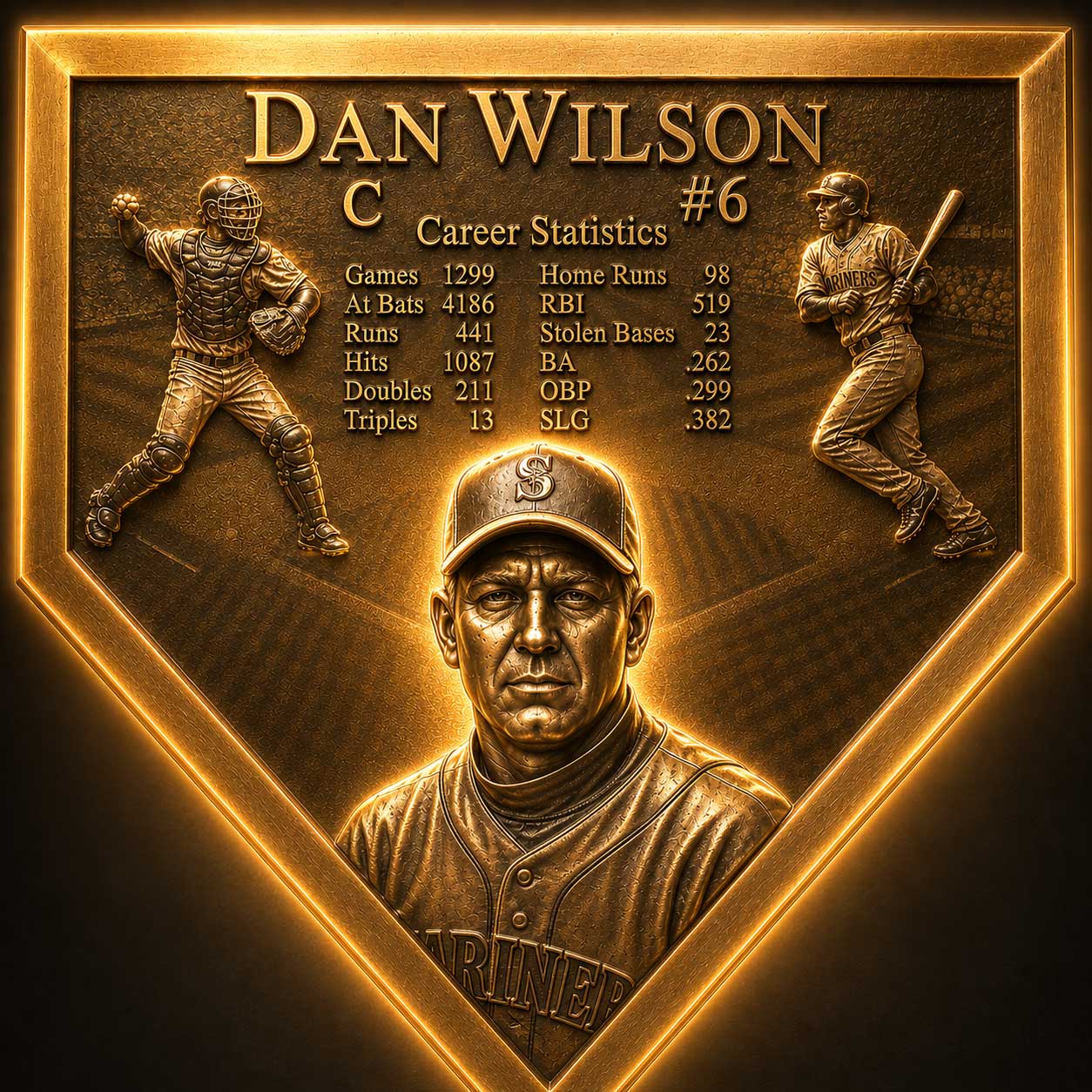 Dan Wilson Baseball Hall of Fame Plaque