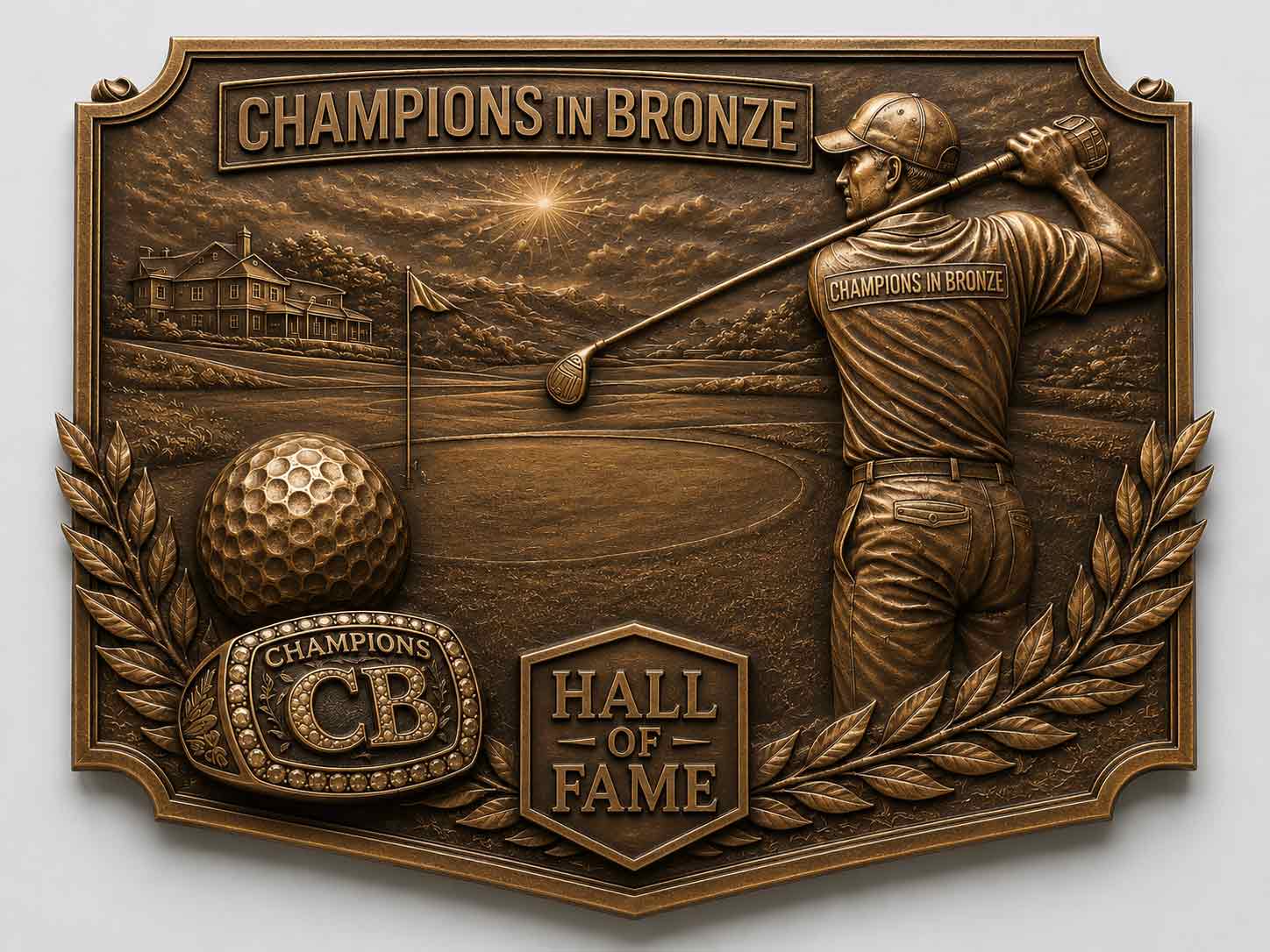 Golf Hall of Fame Plaque