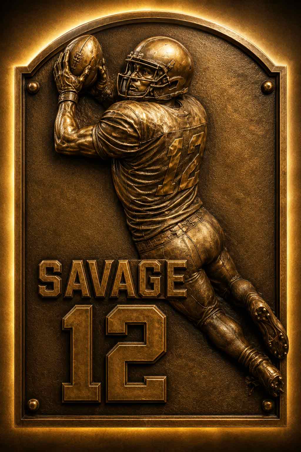 Custom Football Player Plaque