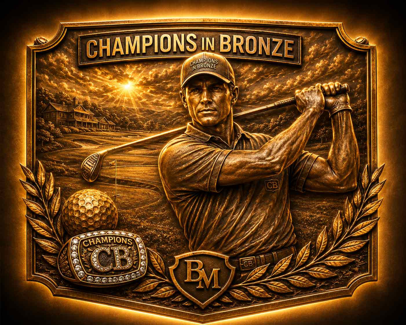 Champions in Bronze Golf Plaque