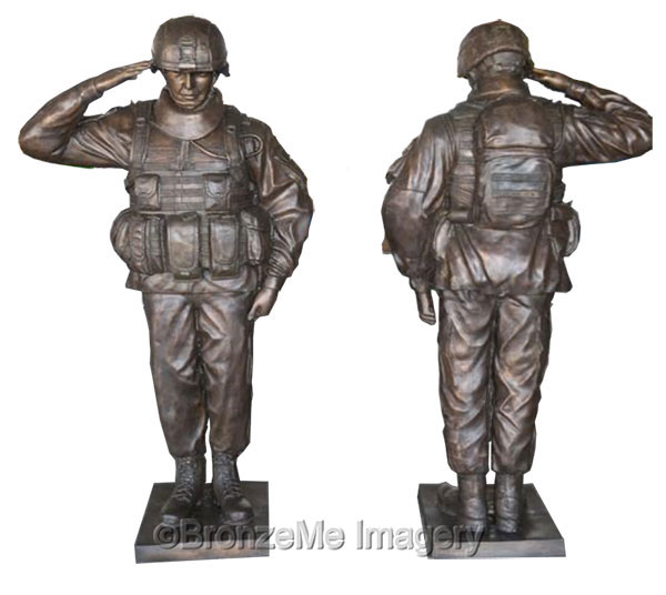 bronze soldier statue statue