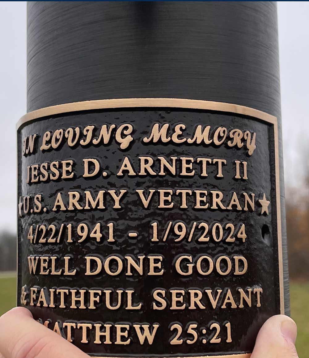 FlagPole Plaques, Curved Pole Plaques