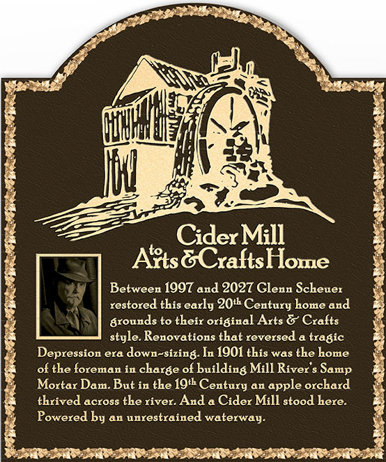metal portrait relief memorial plaque for building