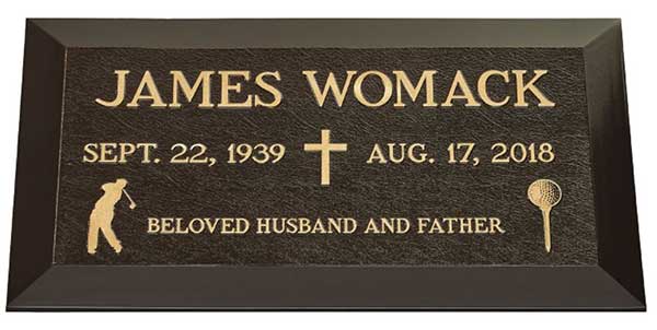 single bronze photo grave marker, bronze grave marker, individual bronze grave markers,  single grave marker