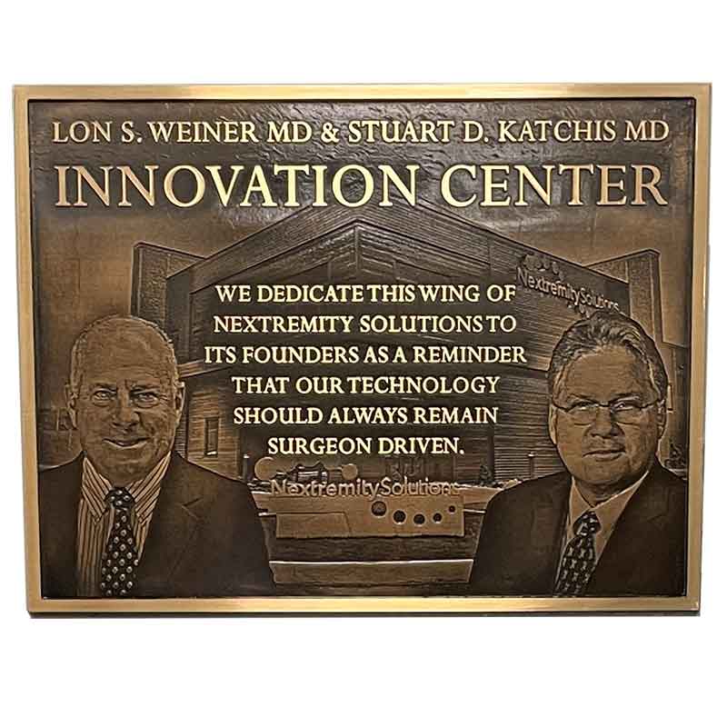 Endorsed Custom Bronze Building plaques near me with 10-day service fast, shop in bronze, aluminum, brass, stainless steel. Largest trusted woman owned outdoor building plaque company offering FREE shipping, FREE artwork, custom shapes for Cast Bronze Portrait Plaques for building with instant pricing. Bronze commemorative  plaques for building dedications.  WE DON'T MISS DEADLINES!