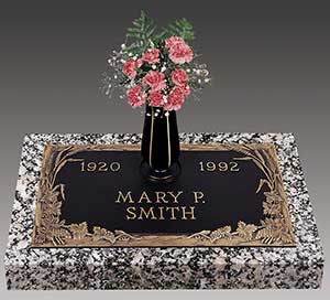 single bronze photo grave marker, bronze grave marker, individual bronze grave markers, single grave marker