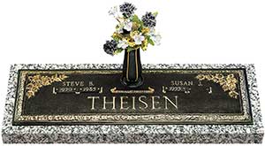 companion photo grave marker, double grave marker, bronze grave markers for companion