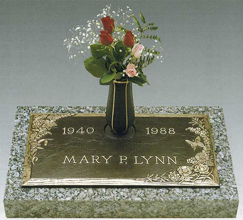 single bronze photo grave marker, bronze grave marker, individual bronze grave markers,  single grave marker