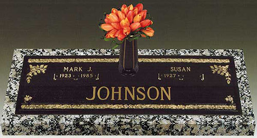 companion photo grave marker, double grave marker, bronze grave markers for companion