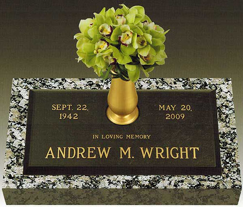 single bronze photo grave marker, bronze grave marker, individual bronze grave markers, single grave marker