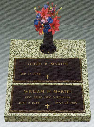 Veterans Matching Marker, veterans grave marker, bronze grave marker, single grave markers, bronze grave markers