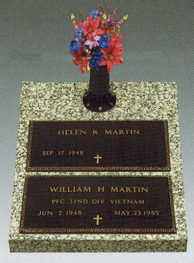 military grave marker, veterans grave marker, bronze grave marker, single grave markers, bronze grave markers