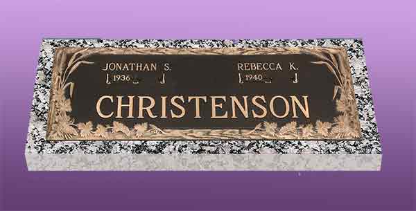 companion grave marker, double grave marker, bronze grave markers companion