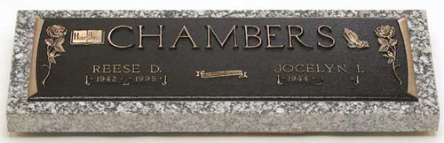 companion grave marker, double grave marker, bronze grave markers companion