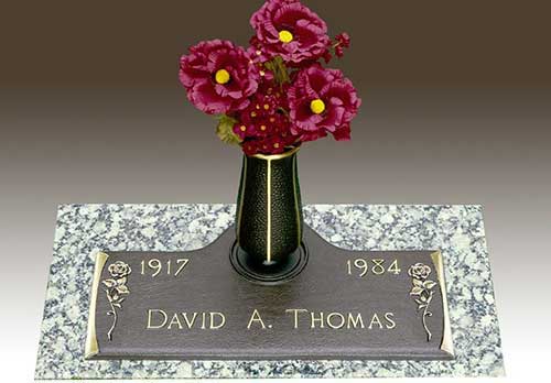 single bronze photo grave marker, bronze grave marker, individual bronze grave markers, single grave marker