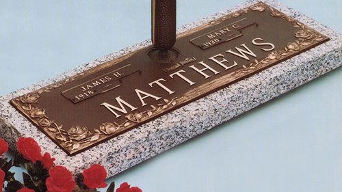 gravemarkers, gravemarker, bronze gravemarker, single gravemarkers, bronze gravemarker