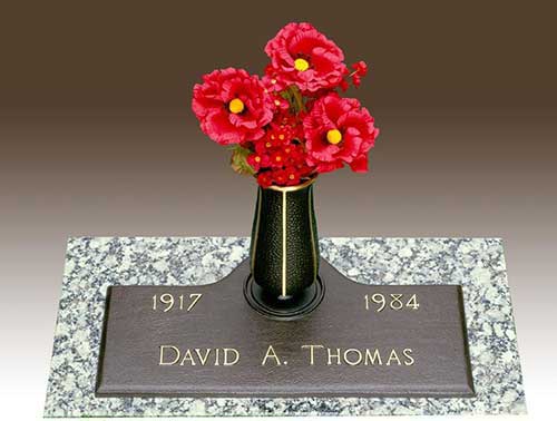 single bronze photo grave marker, bronze grave marker, individual bronze grave markers, single grave marker