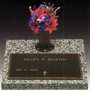 single bronze photo grave marker, bronze grave marker, individual bronze grave markers,  single grave marker