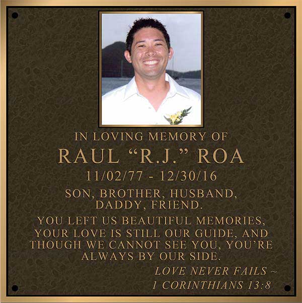 outdoor memorial plaques, memorials, Memorial Plaque, Memorial Plaque, Memorial Plaques, custom bronze plaques