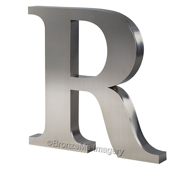 Metal Letter E Cast Aluminum 1 3/8 inch Long 1/8 thick plaques gate signs 