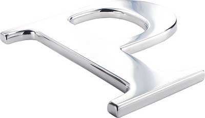 Cast metal letter stainless steel