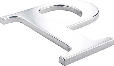 flat cut metal letter stainless steel