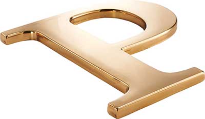 flat cut metal letter stainless steel