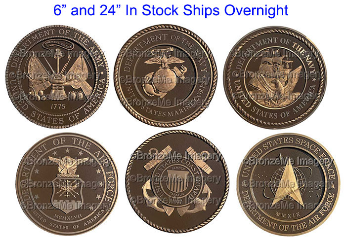 3d bronze military service seals bronze bas relief