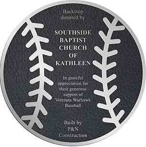 Baseball HomePlate Plaque