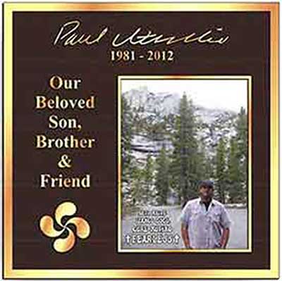 Commemorative Plaque Bronze paul color photo Commemorative Plaque Bronze, bronze memorial, cast Commemorative Plaque Bronze