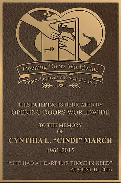 etched bronze plaque, bronze memorial, cast bronze plaque