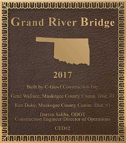 Bridge Plaque, Bridge Plaques, Outdoor Building Plaques, Bronze Bridge Plaques